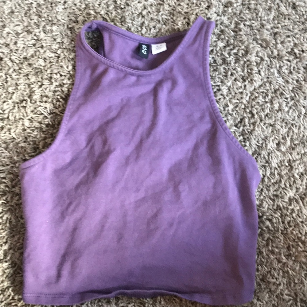 Purple cropped tank top